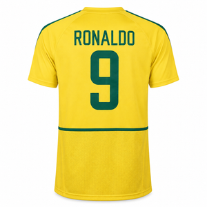 Camisa Brasil Titular 2002 Retro Ronaldo 9